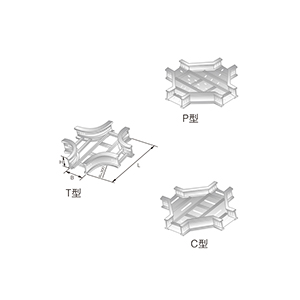LQJ-04CT、P、C型鋁合金水平四通橋架